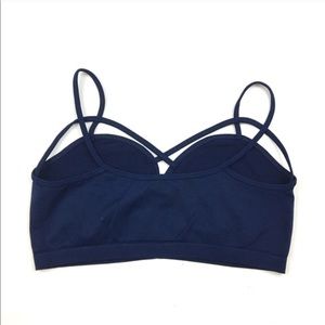 RGL Collection Intimates & Sleepwear - Navy Seamless Caged Cutout Bralette RGL Collection Intimates & Sleepwear - Navy Seamless Caged Cutout Bralette